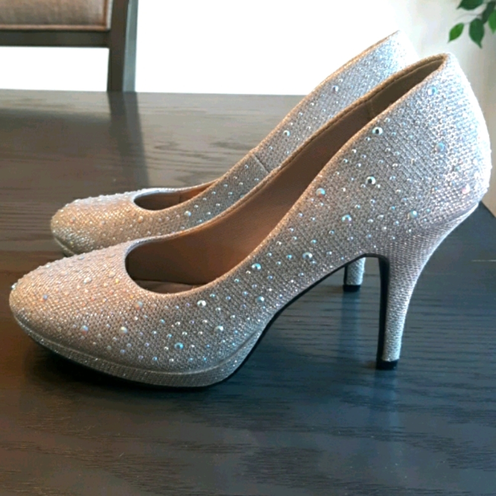 Silver Rhinestone Heels - Picture 6 of 11
